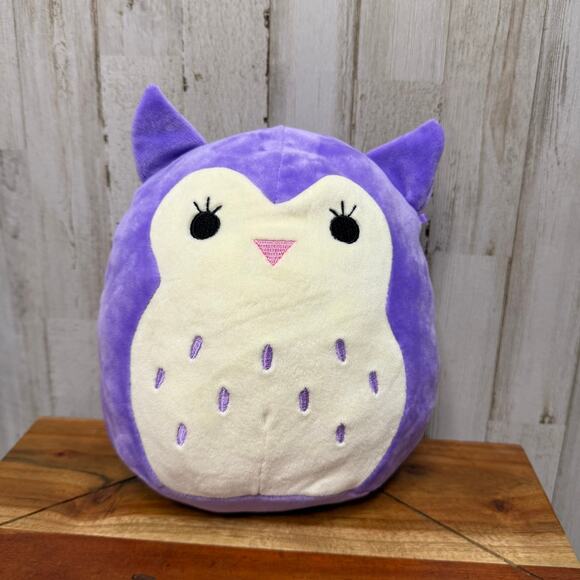 Squishmallows Holly the Purple Owl Medium Plush Toy 8" Washable - Picture 1 of 5